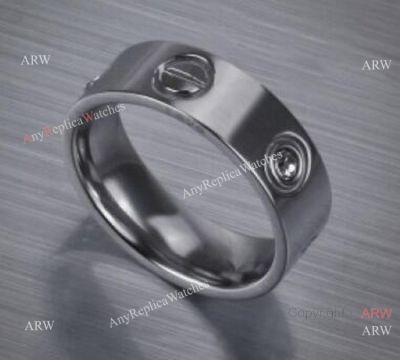 Replica Cartier Love Ring 316L Stainless Steel with Diamond